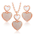Heart Shaped CZ Pendant Set – Peora Fashion Jewellery for Every Occasion

