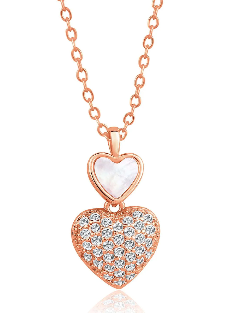 Heart Shaped CZ Pendant Set – Peora Fashion Jewellery for Every Occasion

