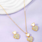 Heart Shaped CZ Pendant Set – Peora Fashion Jewellery for Every Occasion

