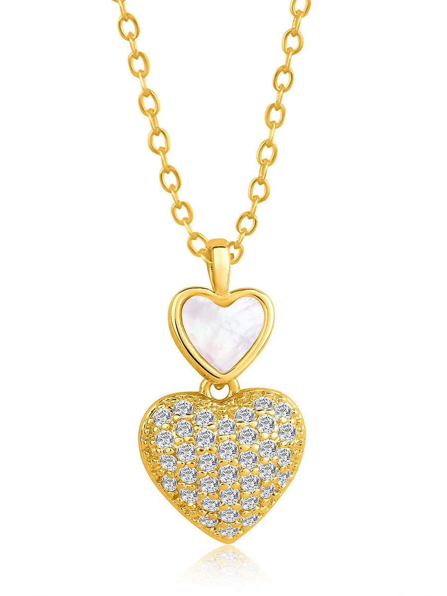 Heart Shaped CZ Pendant Set – Peora Fashion Jewellery for Every Occasion

