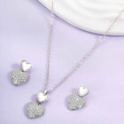 Heart Shaped CZ Pendant Set – Peora Fashion Jewellery for Every Occasion

