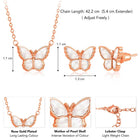  Peora CZ Butterfly Pendant Set - Delicate Sparkling Jewellery