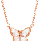  Peora CZ Butterfly Pendant Set - Delicate Sparkling Jewellery