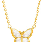 Peora CZ Butterfly Pendant Set - Delicate Sparkling Jewellery