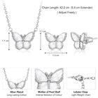  Peora CZ Butterfly Pendant Set - Delicate Sparkling Jewellery