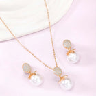 Peora Pearl & CZ Magic Pendant Set - Enchanting Jewellery
