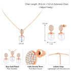 Peora Pearl & CZ Magic Pendant Set - Enchanting Jewellery