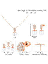 Peora Pearl & CZ Magic Pendant Set - Enchanting Jewellery