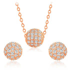 Glowing Shining Circles Pendant Set - Rose Gold