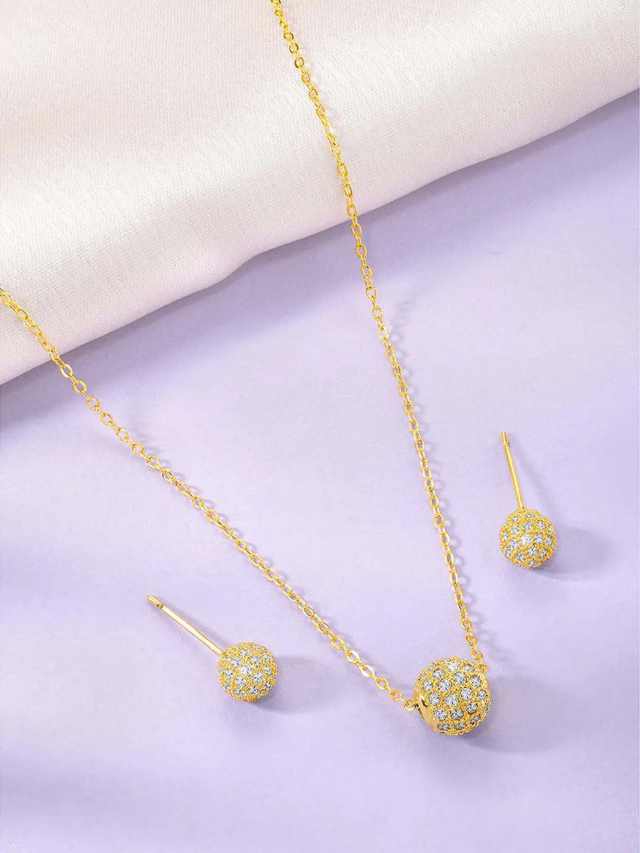 Peora Circles Pendant Set - Stylish Circular Jewellery