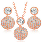 Peora Loops Pendant and Earring Set - Stylish Matching Jewellery