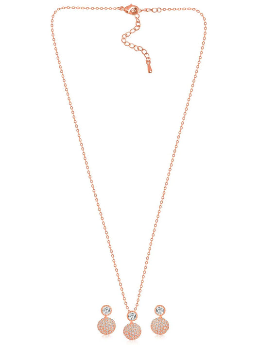Peora Loops Pendant and Earring Set - Stylish Matching Jewellery