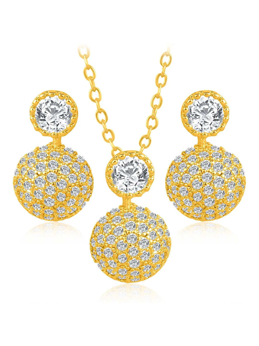 Peora Loops Pendant and Earring Set - Stylish Matching Jewellery