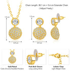 Peora Loops Pendant and Earring Set - Stylish Matching Jewellery