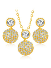 Peora Loops Pendant and Earring Set - Stylish Matching Jewellery