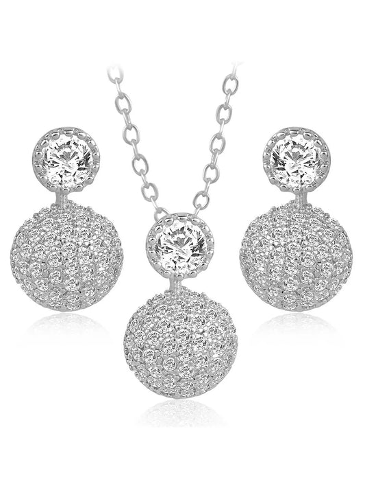 Peora Loops Pendant and Earring Set - Stylish Matching Jewellery
