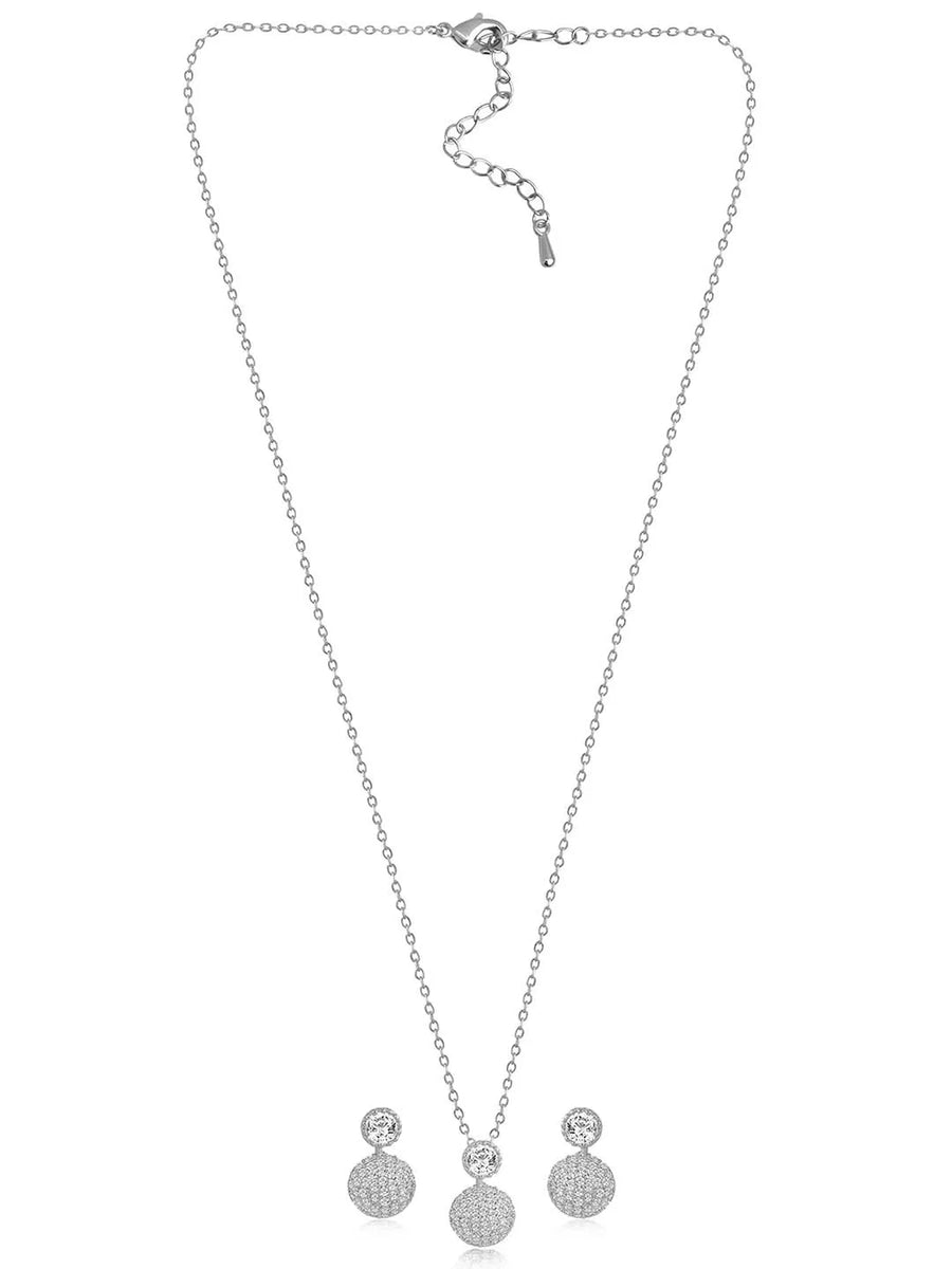 Peora Loops Pendant and Earring Set - Stylish Matching Jewellery