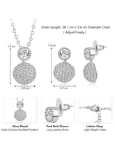 Peora Loops Pendant and Earring Set - Stylish Matching Jewellery