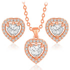  Peora's Glittering Sparkle CZ Necklace Set - Brilliant CZ Jewellery