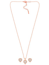  Peora's Glittering Sparkle CZ Necklace Set - Brilliant CZ Jewellery