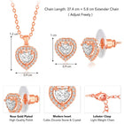  Peora's Glittering Sparkle CZ Necklace Set - Brilliant CZ Jewellery