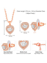  Peora's Glittering Sparkle CZ Necklace Set - Brilliant CZ Jewellery