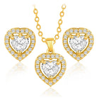  Peora's Glittering Sparkle CZ Necklace Set - Brilliant CZ Jewellery