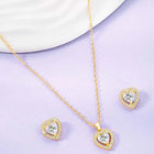  Peora's Glittering Sparkle CZ Necklace Set - Brilliant CZ Jewellery