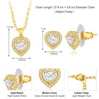  Peora's Glittering Sparkle CZ Necklace Set - Brilliant CZ Jewellery