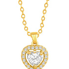 Radiant Sleek Sparkle CZ Necklace Set - Gold