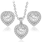  Peora's Glittering Sparkle CZ Necklace Set - Brilliant CZ Jewellery