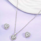  Peora's Glittering Sparkle CZ Necklace Set - Brilliant CZ Jewellery