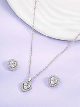  Peora's Glittering Sparkle CZ Necklace Set - Brilliant CZ Jewellery