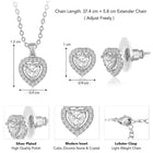  Peora's Glittering Sparkle CZ Necklace Set - Brilliant CZ Jewellery