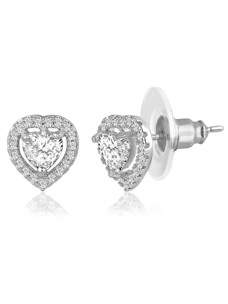  Peora's Glittering Sparkle CZ Necklace Set - Brilliant CZ Jewellery