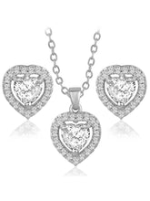  Peora's Glittering Sparkle CZ Necklace Set - Brilliant CZ Jewellery