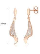 Regal Swoop Pendant Set Rose Gold Plated