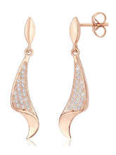 Regal Swoop Pendant Set Rose Gold Plated