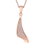 Regal Swoop Pendant Set Rose Gold Plated