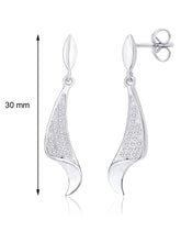 Regal Swoop Pendant Set Rhodium Plated