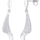 Regal Swoop Pendant Set Rhodium Plated