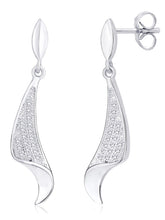 Regal Swoop Pendant Set Rhodium Plated