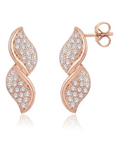 Glamour Leaf Pendant Set Rose Gold Plated