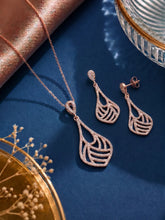 Signature Teardrop Pendant Set Rose Gold Plated