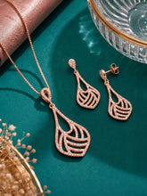 Signature Teardrop Pendant Set Rose Gold Plated