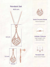 Signature Teardrop Pendant Set Rose Gold Plated