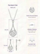 Signature Teardrop Pendant Set Rhodium Plated
