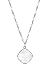 Petite Square Petals Rose Gold Mother of Pearl Pendant Set