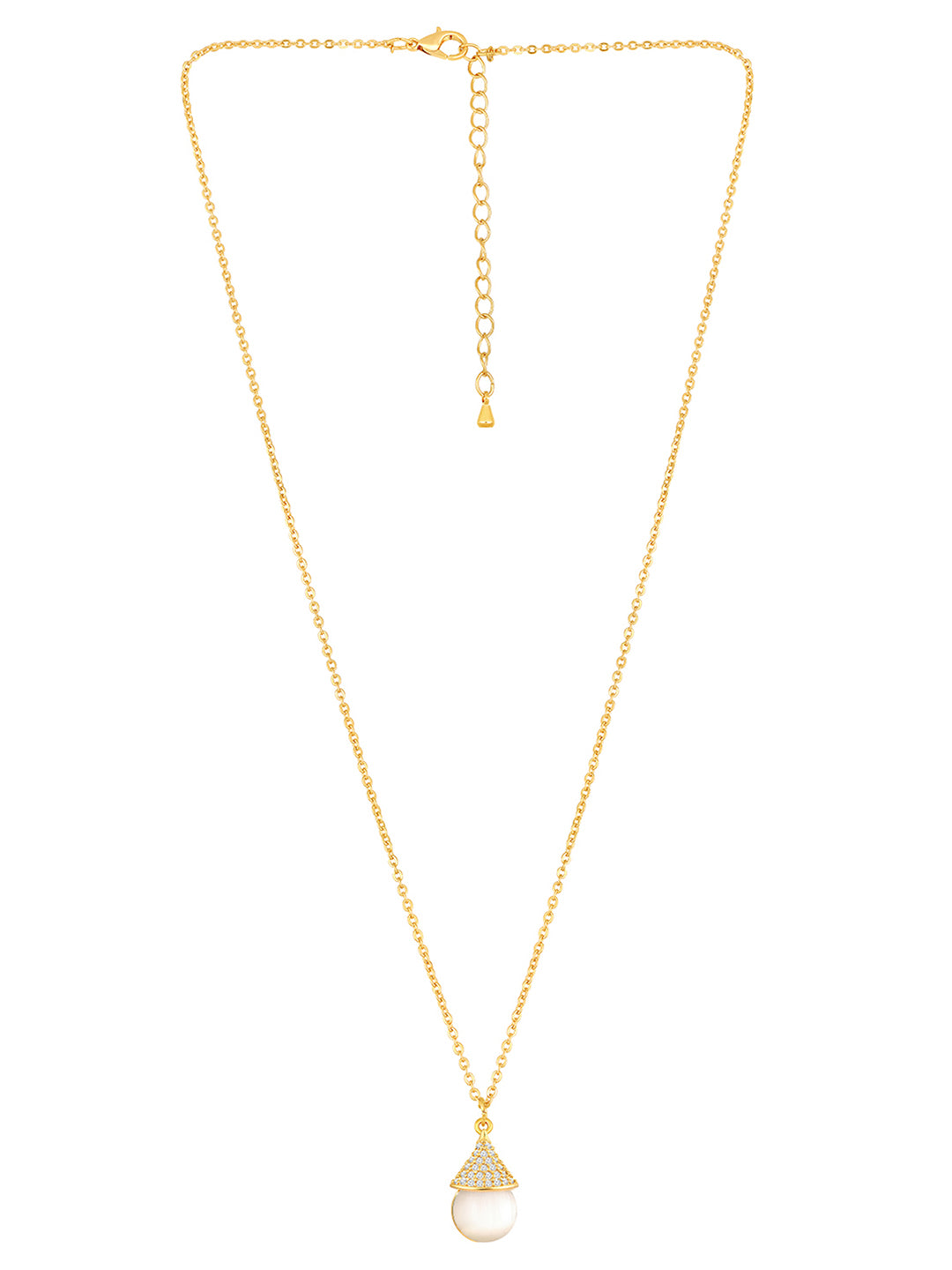 Cat Eye Style Charms Gold Plated Pendant Set