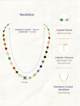 Peora Boho Rainbow Crystal Necklace